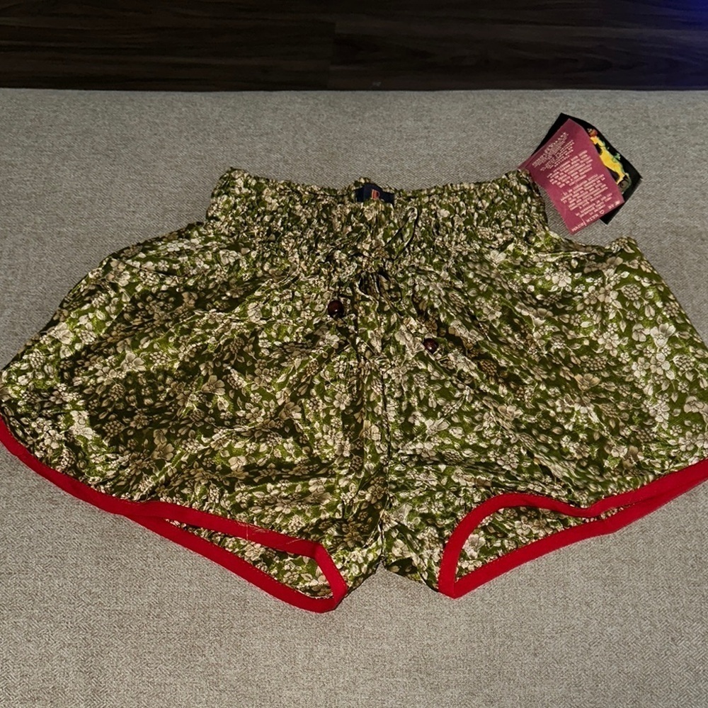 Green and Red Performance Athletic Shorts